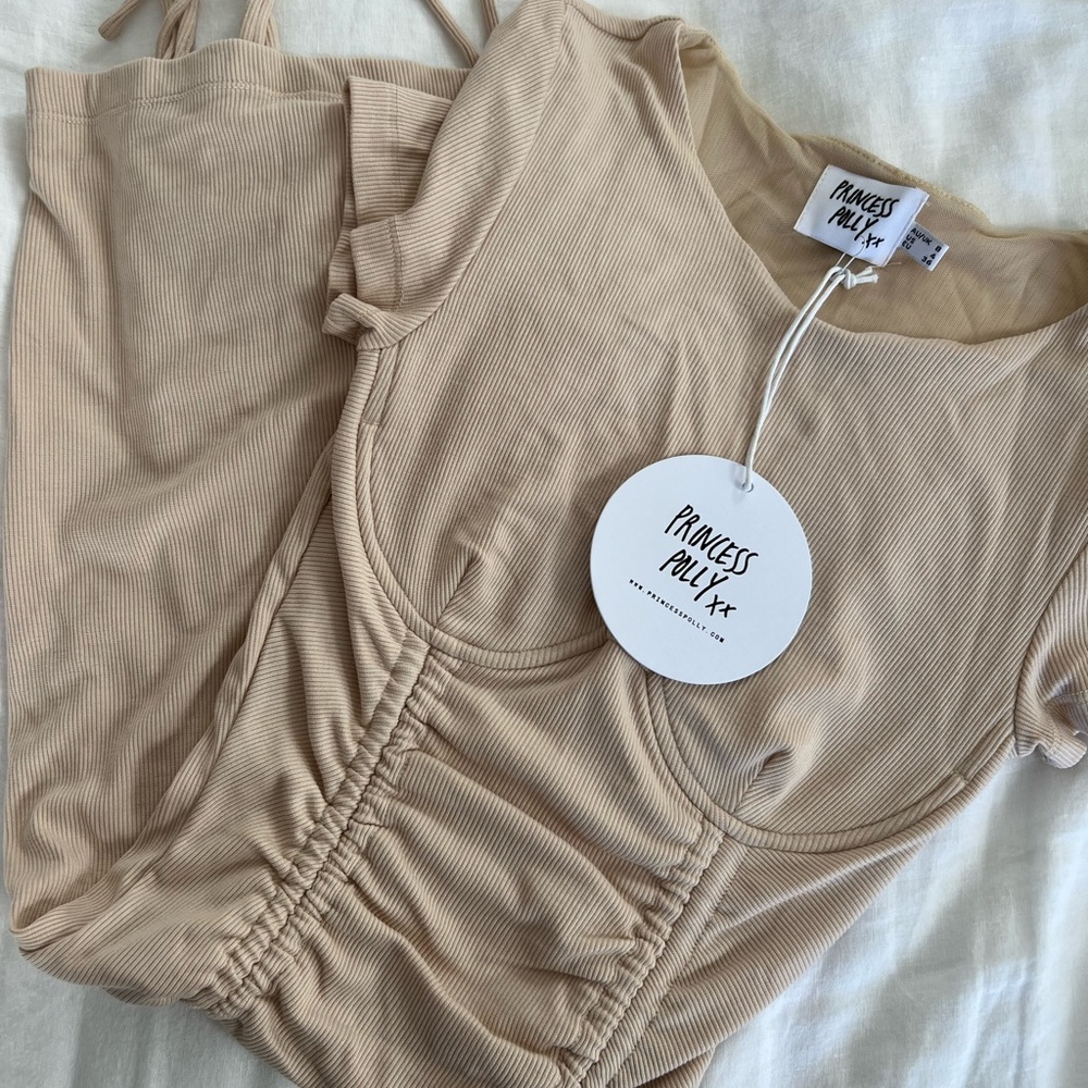 Princess Polly Stormi Mini Dress Beige